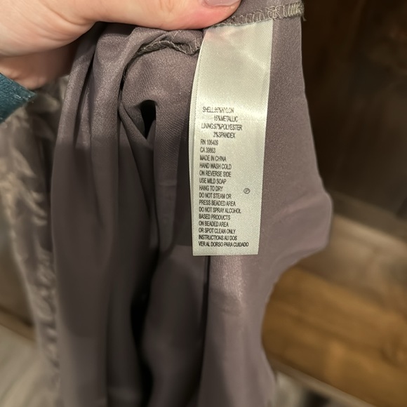 Tahari Full Length Taupe Lace Formal Gown Size 6 - Picture 8 of 10